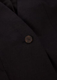 Petite Collarless Linen Blazer