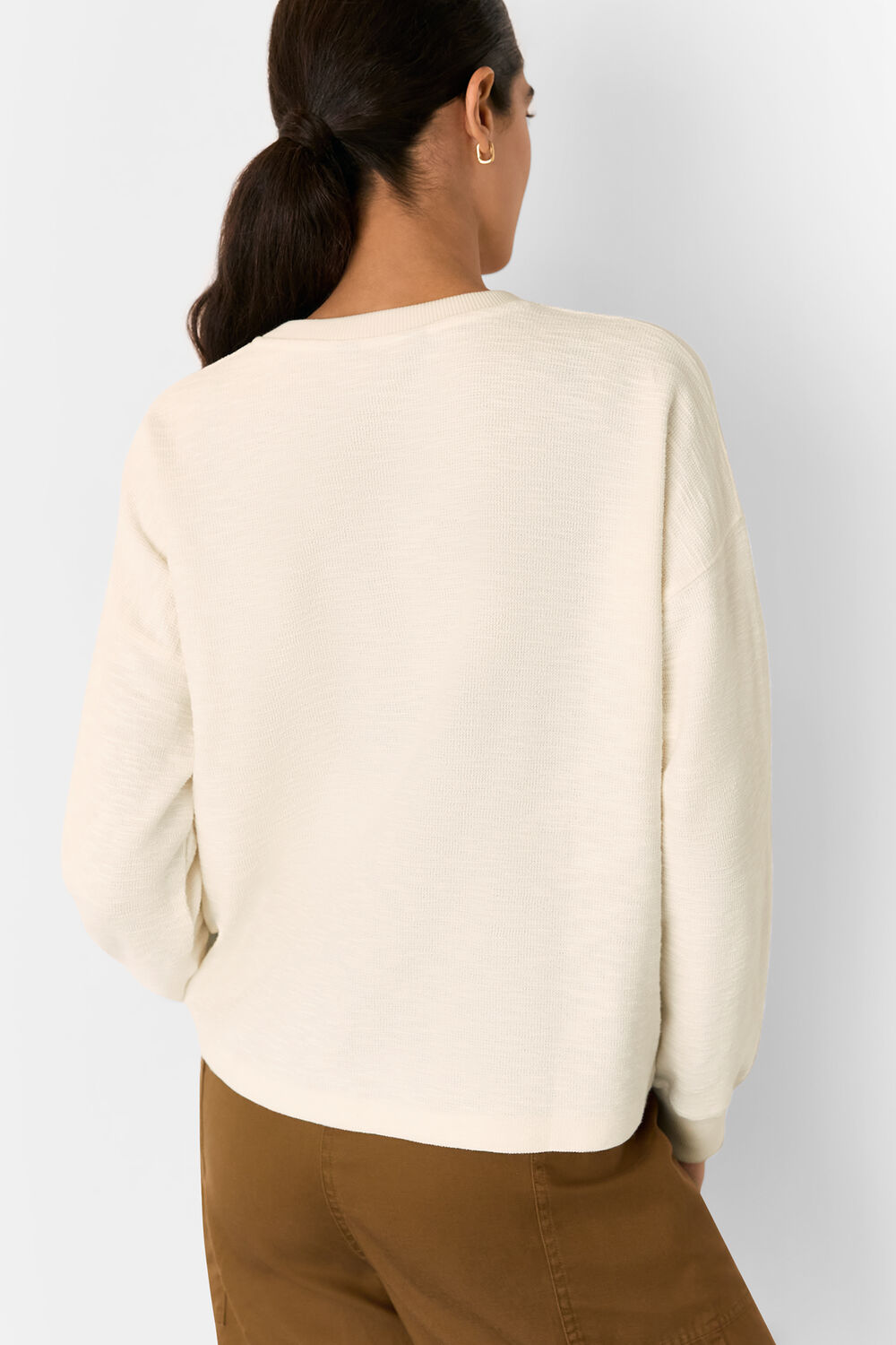 Textured Relaxed Jersey Top