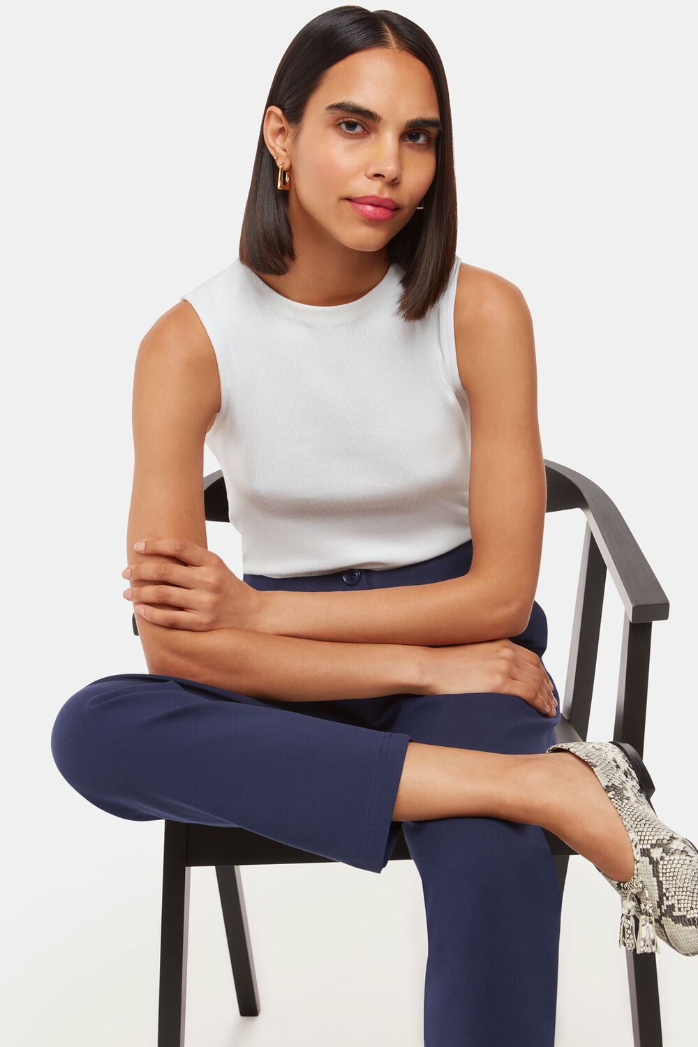 Navy Lila Ponte Trouser
