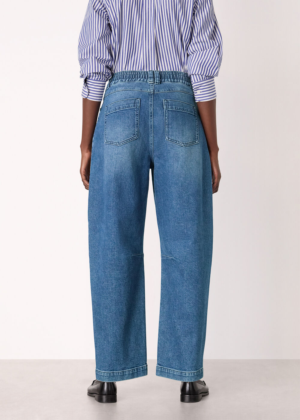 Elasticated Waist Barrel Jean