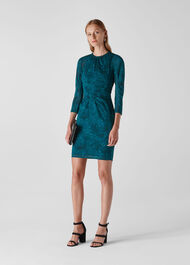 Big Cat Silk Bodycon Teal