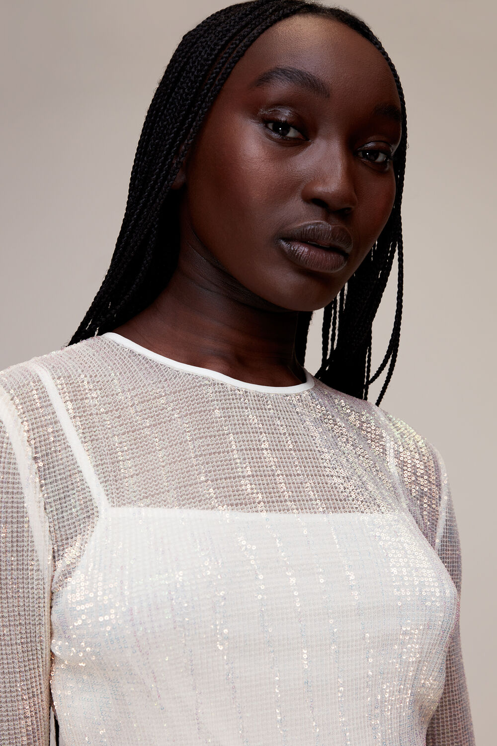 Pale Pink Sarai Sequin Top