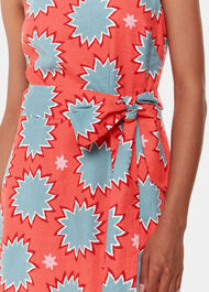 Petite Sunburst Linen Blend Dress