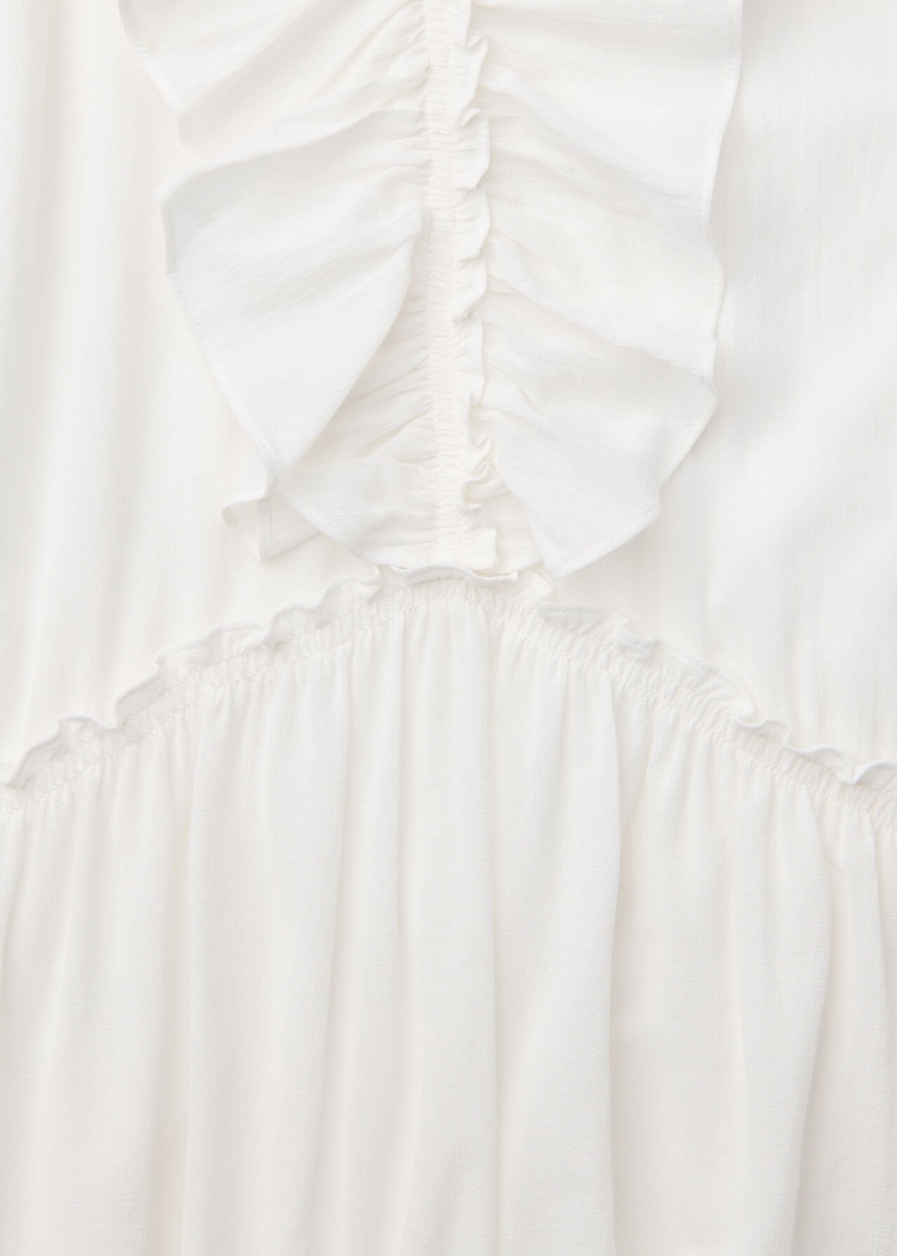 Ruffle Trapeze Mini Dress