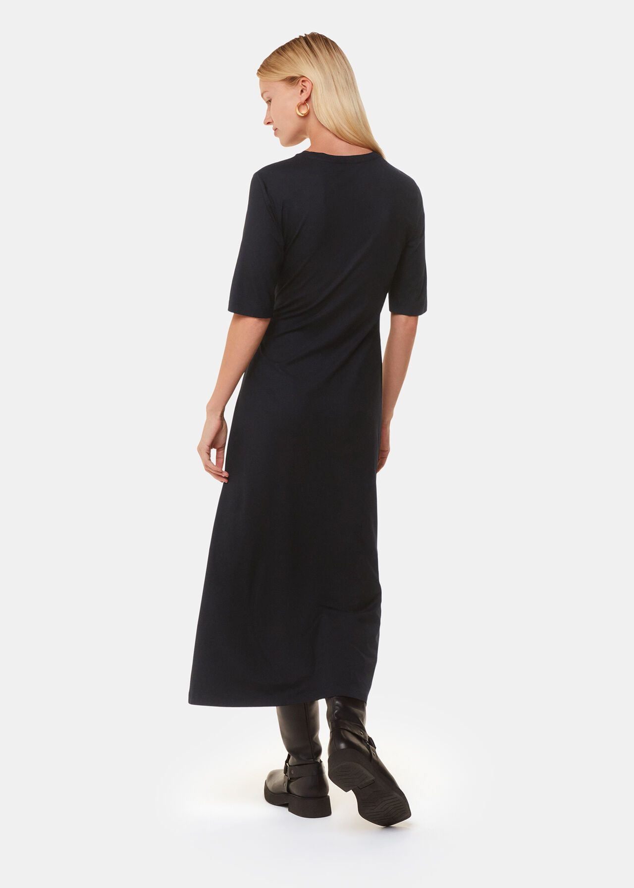 Twist Front Jersey Dress