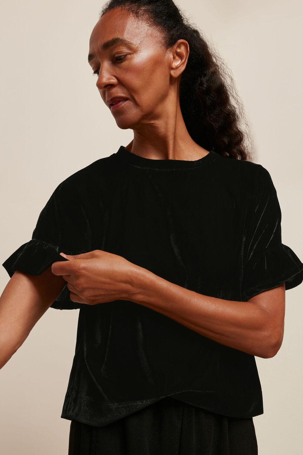 Velvet Frill T-Shirt