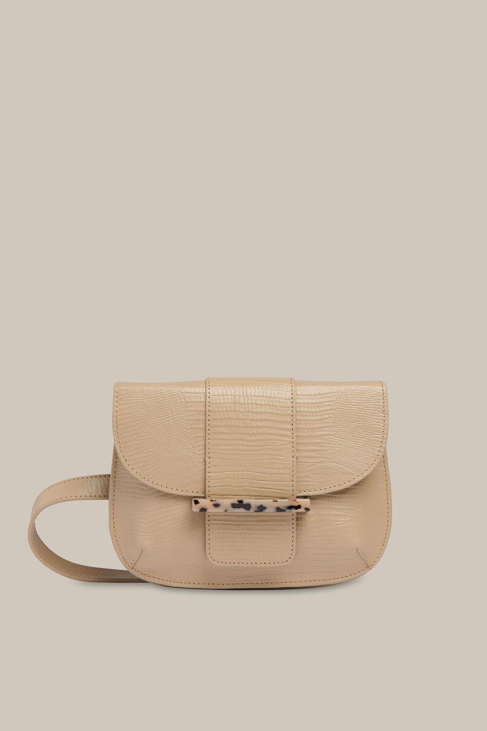 Mari Lizard Belt Bag Taupe