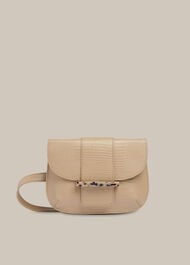 Mari Lizard Belt Bag Taupe