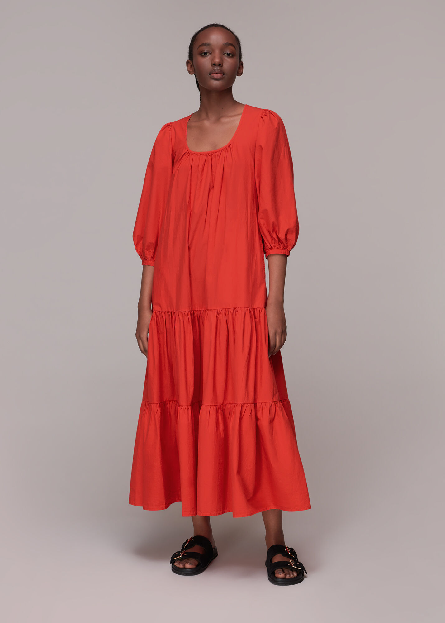 Red Nelly Trapeze Dress WHISTLES Whistles UK