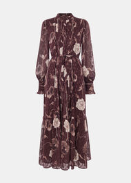 Floral Dobby Midi Dress