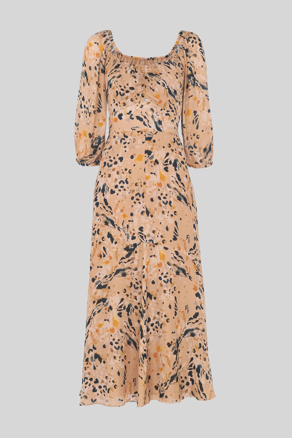 Leopard Print Silk Dress Multicolour