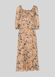 Leopard Print Silk Dress Multicolour
