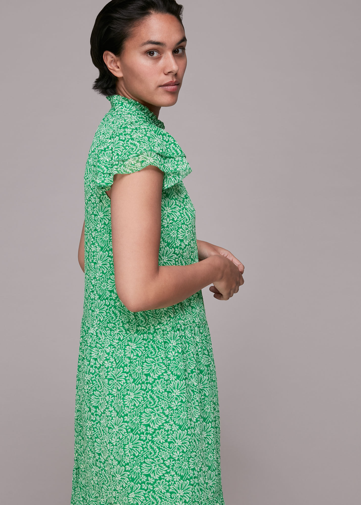 Whistles ditsy floral tiered dress on sale