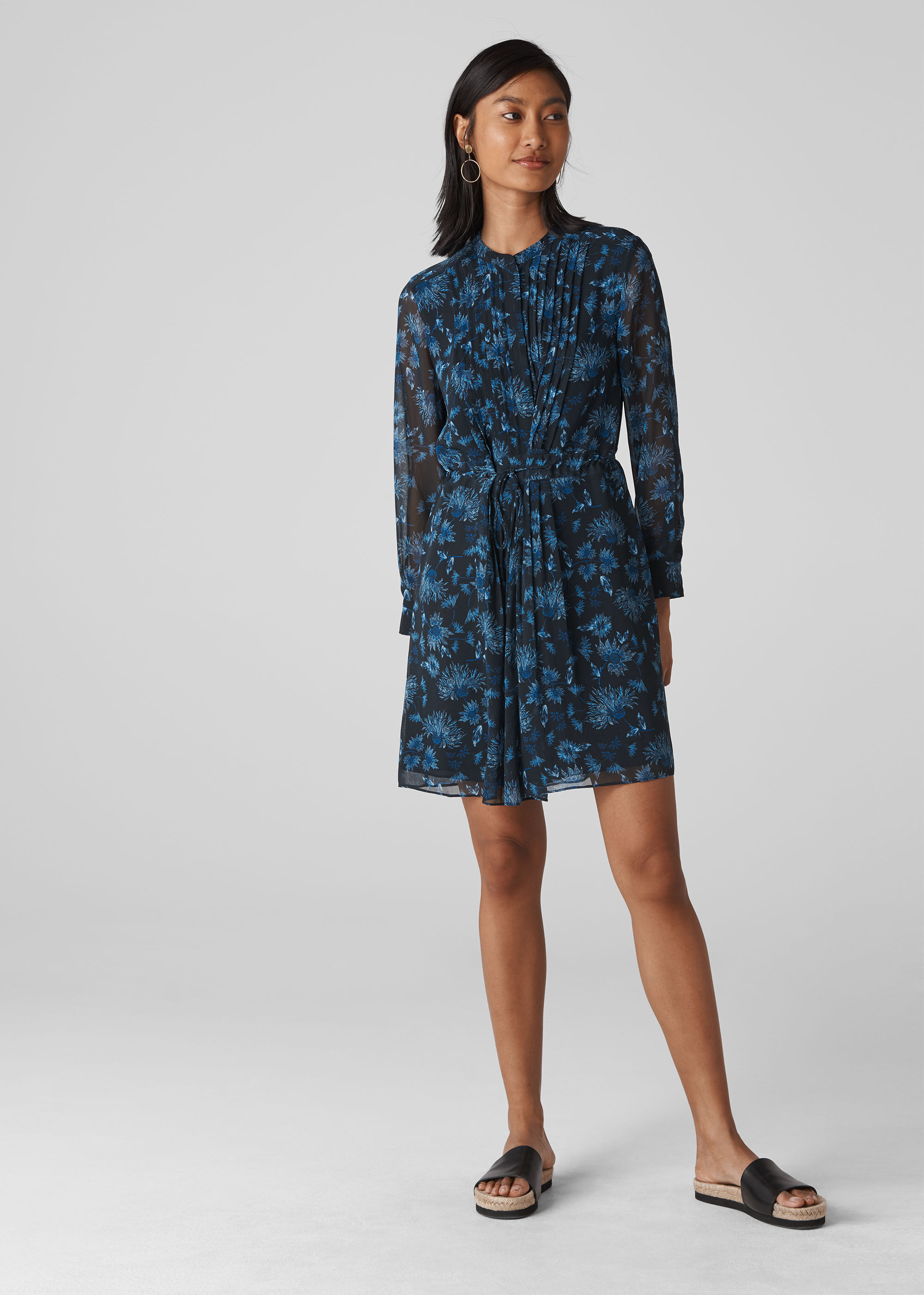 Whistles pitti print shirt dress outlet