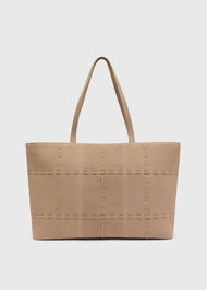Suede Whipstitch Tote Bag