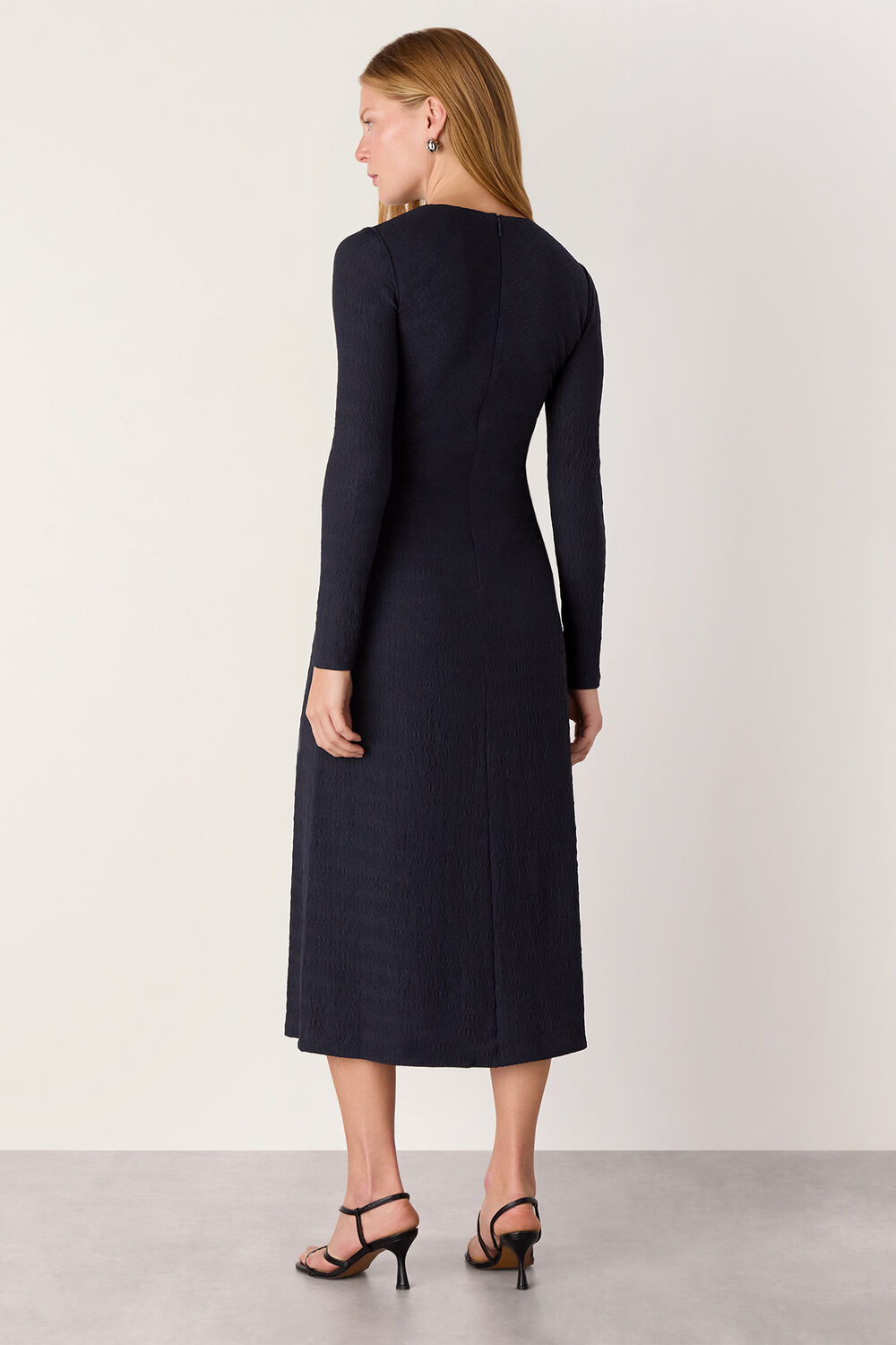 Textured Jersey Ruched Dress