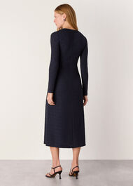 Textured Jersey Ruched Dress