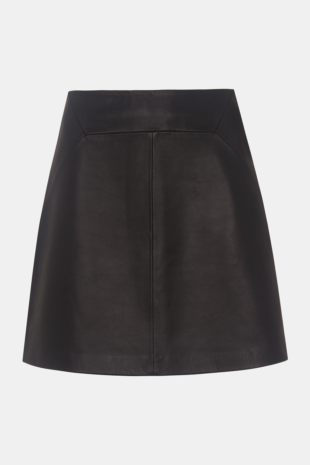 Petite Leather A Line Skirt