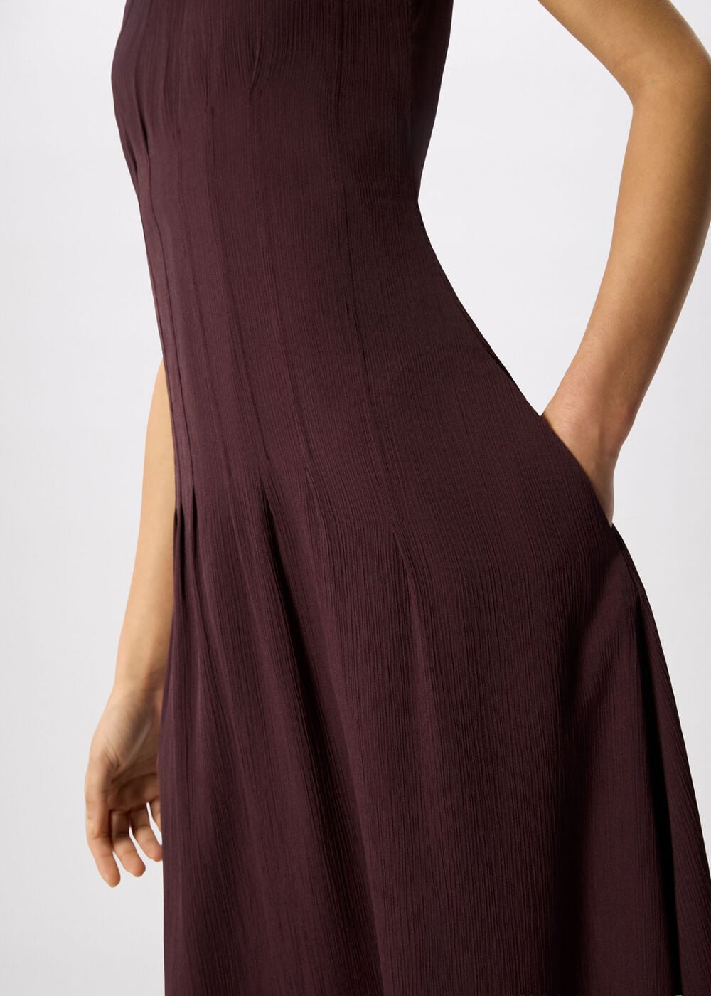 Seamed Detail Textured Dress