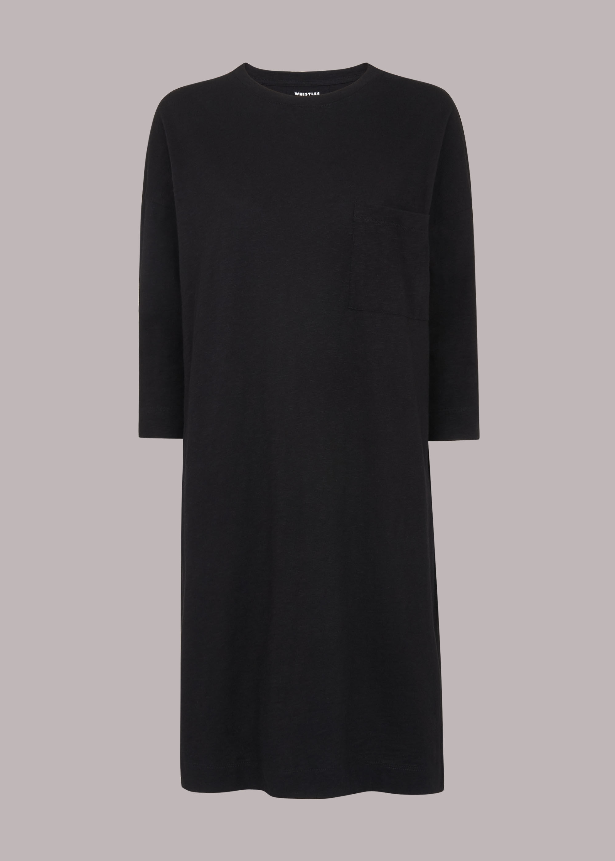 Black Cotton Pocket Dress | WHISTLES | Whistles US |