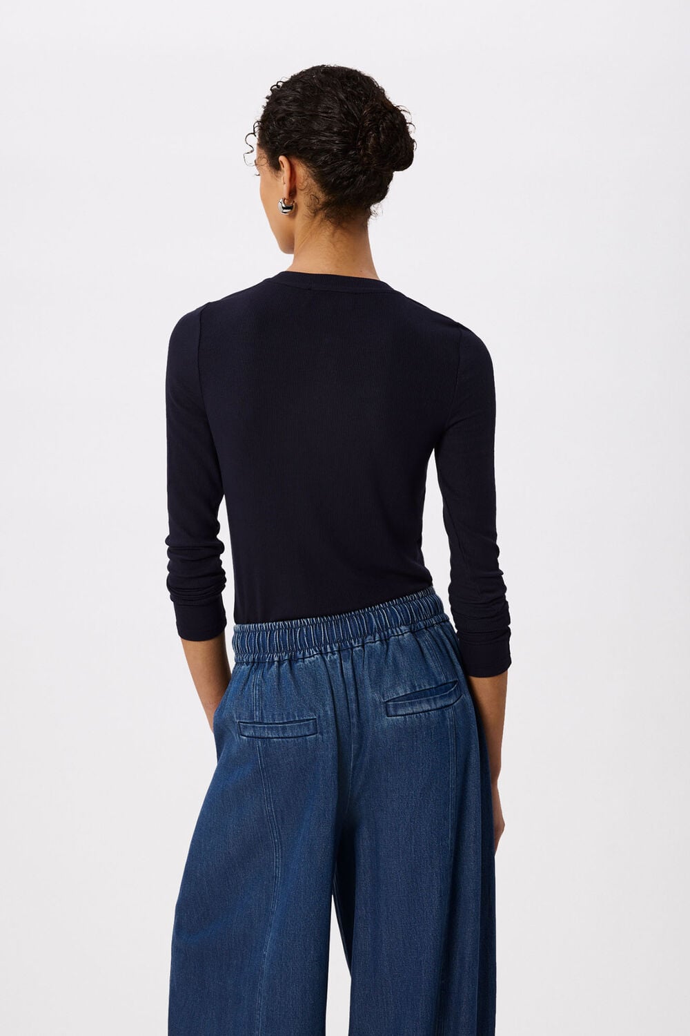 Navy Essential Rib Henley