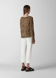Leopard Print Linen Knit Leopard Print