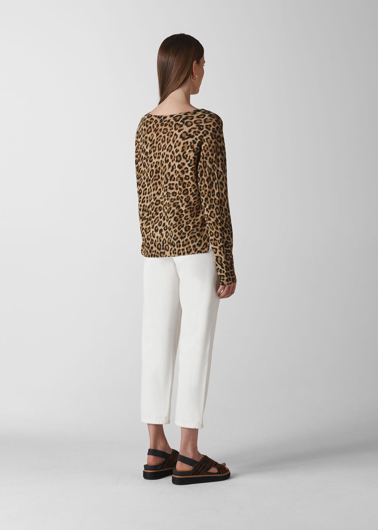 Leopard Print Linen Knit Leopard Print