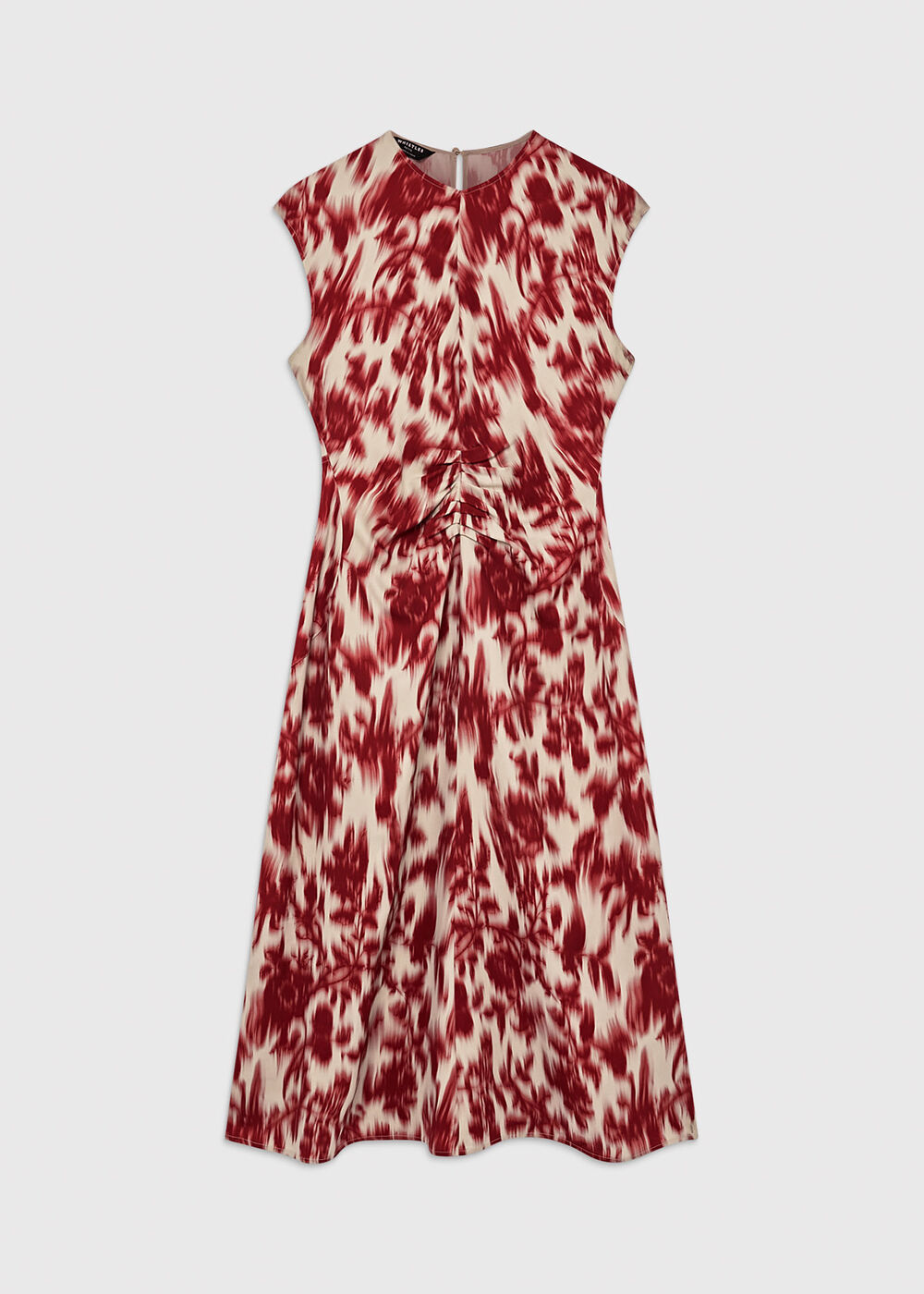 Petite Blurred Floral Crepe Dress