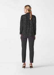 Abstract Spot Selma Blouse Black/Multi
