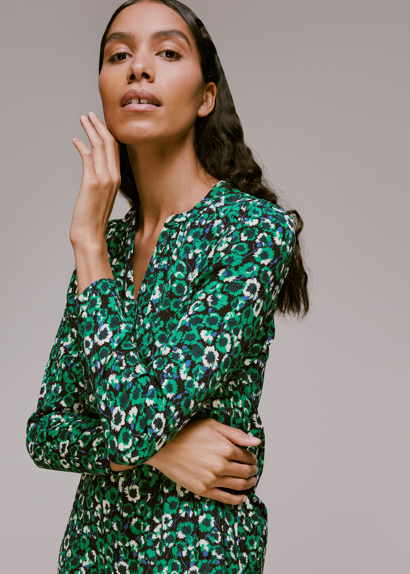 Whistles dandelion print shirt dress new arrivals