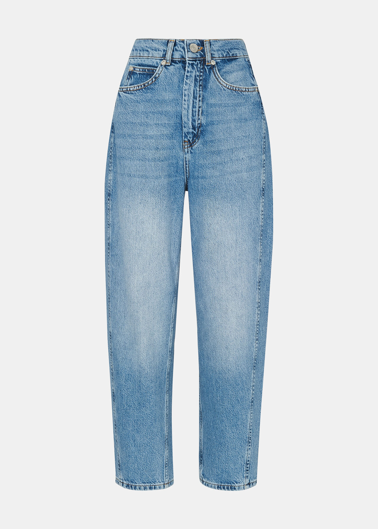 Light Wash Authentic Barrel Leg Jean | WHISTLES | Whistles