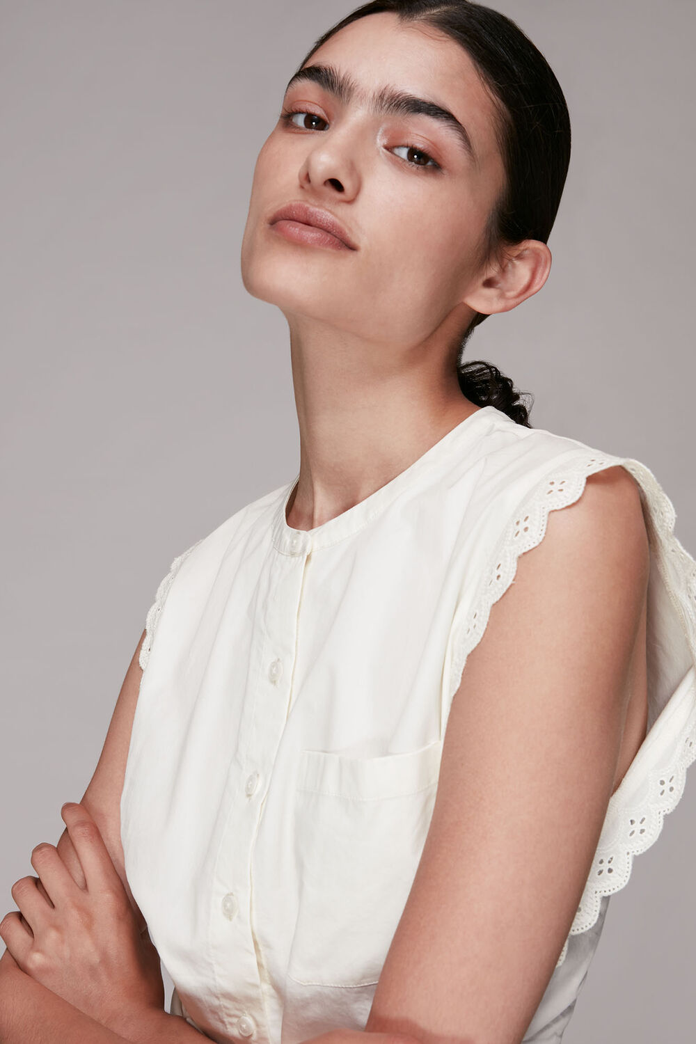 Poplin Apron Blouse