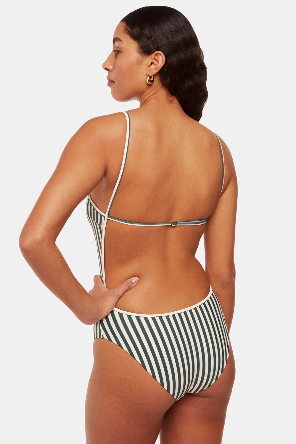 Green Stripe Swimsuit