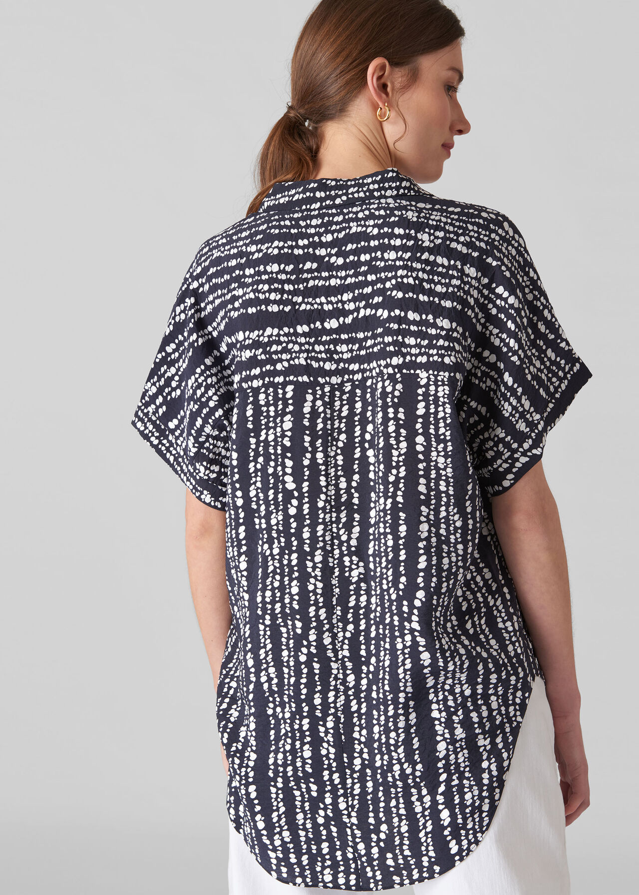 Savannah Print Lea Shirt Navy/Multi