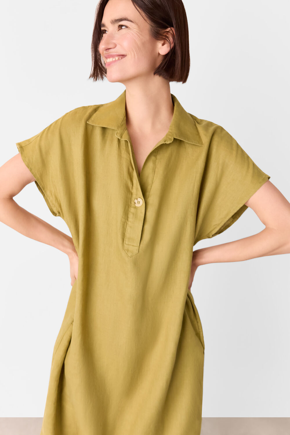 Maddie Linen Shirt Dress