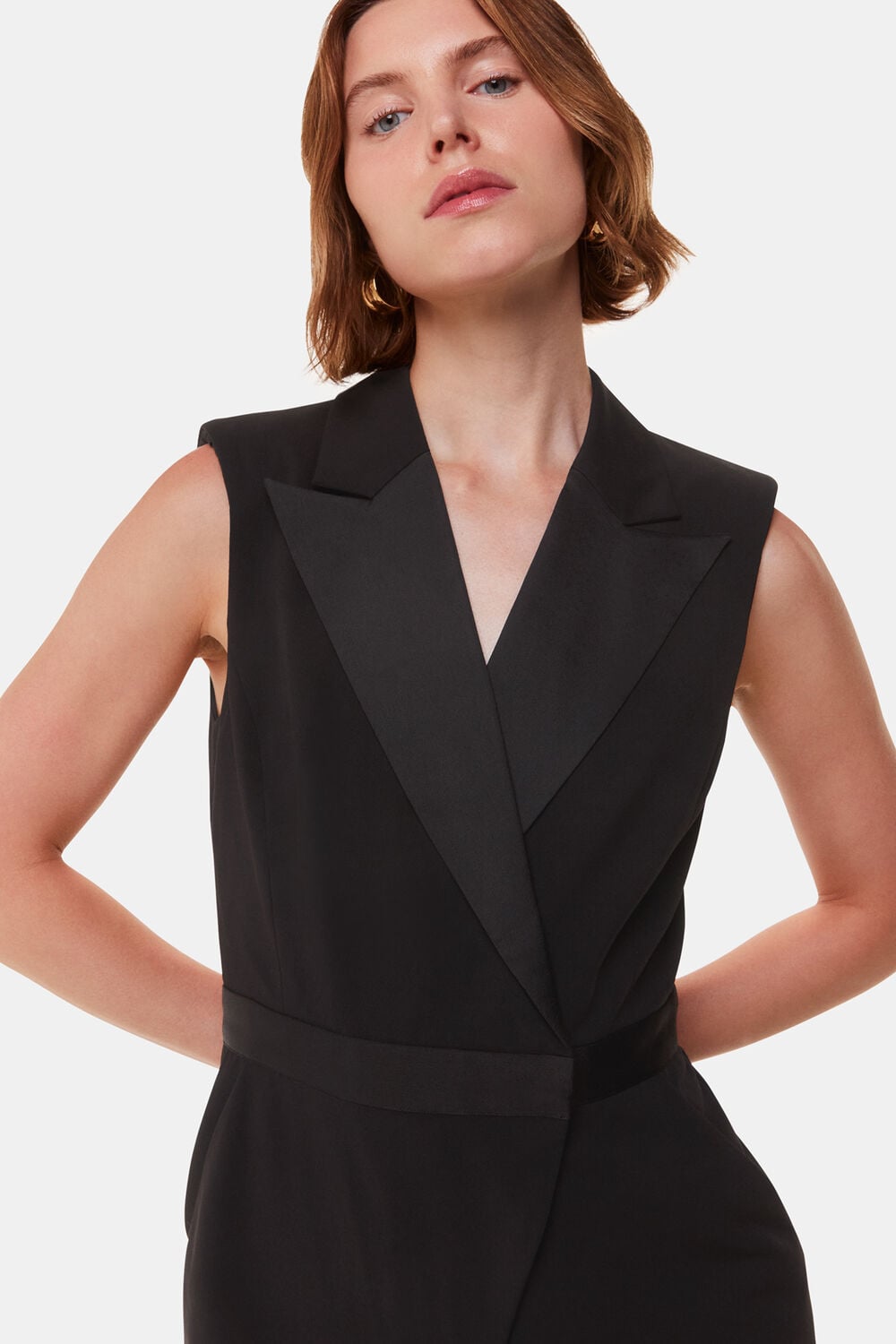 Black Edie Tuxedo Jumpsuit