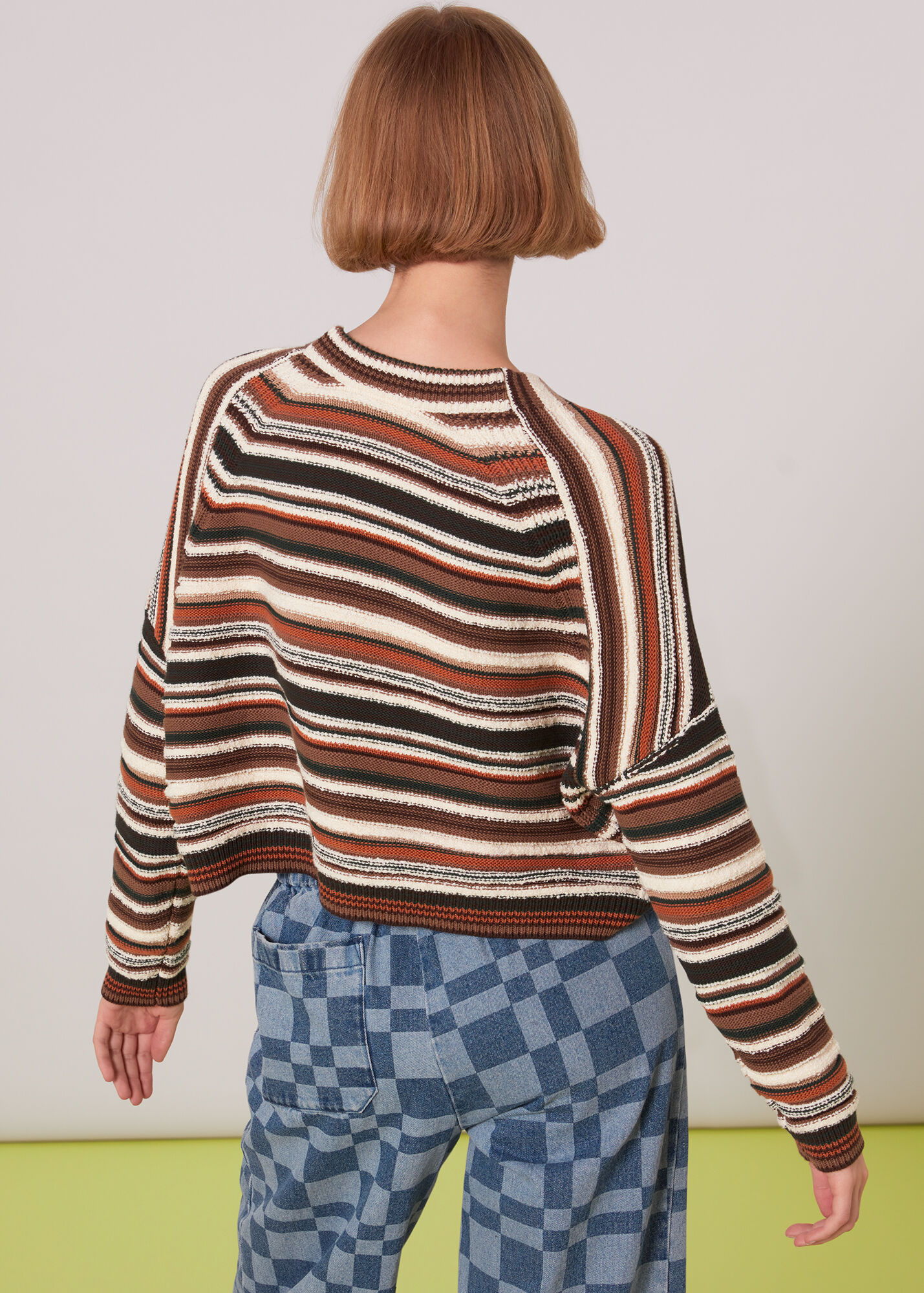 Multicolour Winnie Stripe Knitted Cardigan WHISTLES