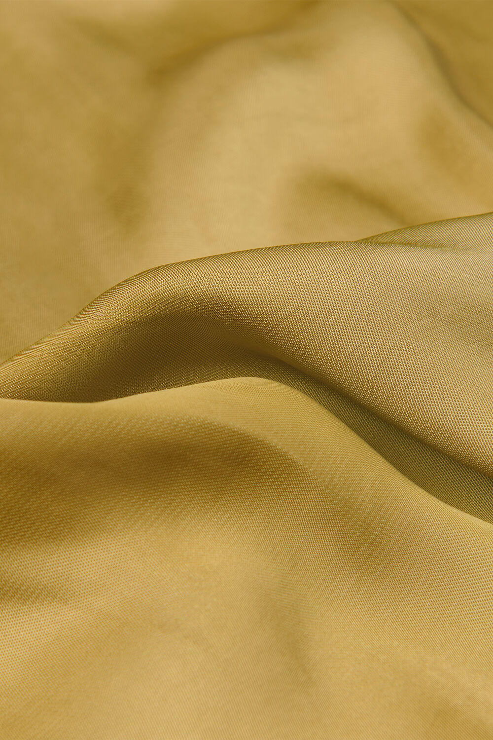 Khaki Gathered Satin Blouse