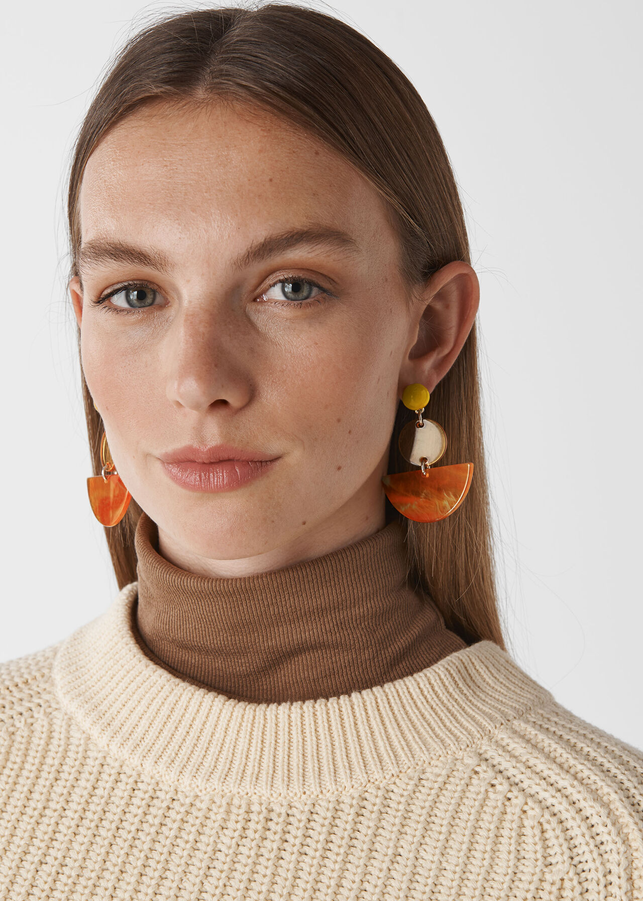 Yellow Three Part Resin Earring | WHISTLES