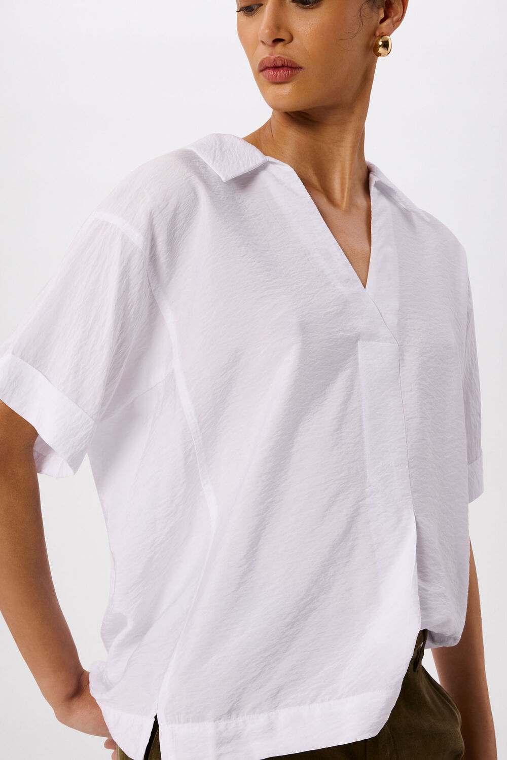 White Sasha Relaxed Shirt