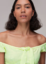 Off Shoulder Tie Front Top