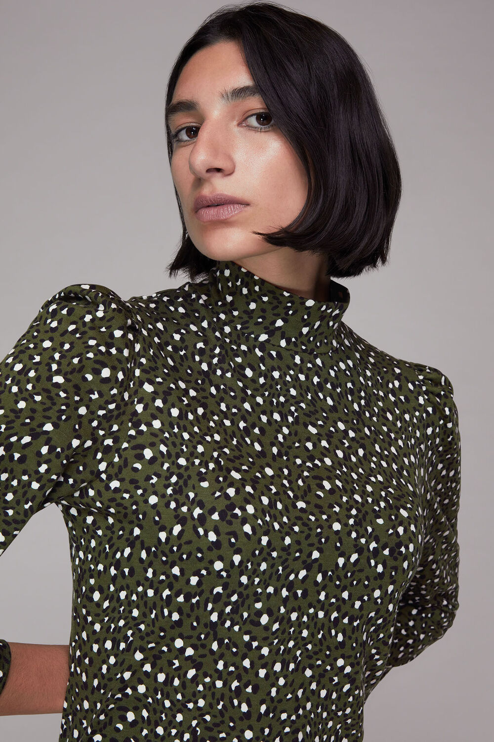 Wild Leopard Jersey Midi Dress