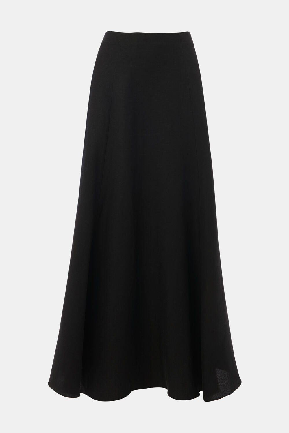 Black Helena Linen Blend Skirt