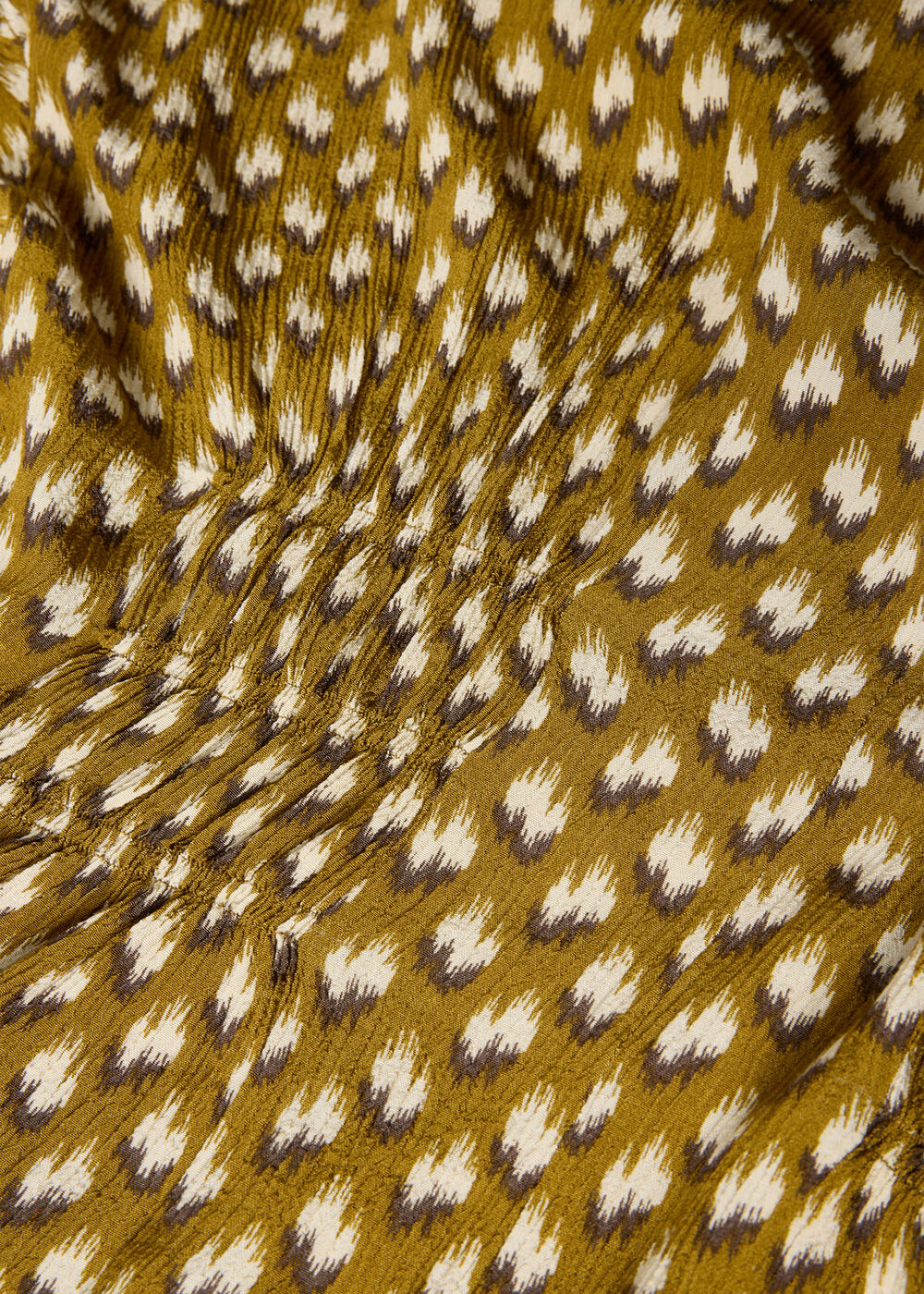 Ikat Spot Shirred Blouse