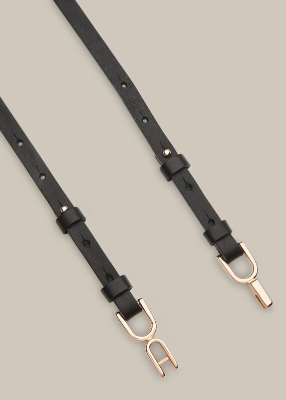Black Link Buckle Waist Belt