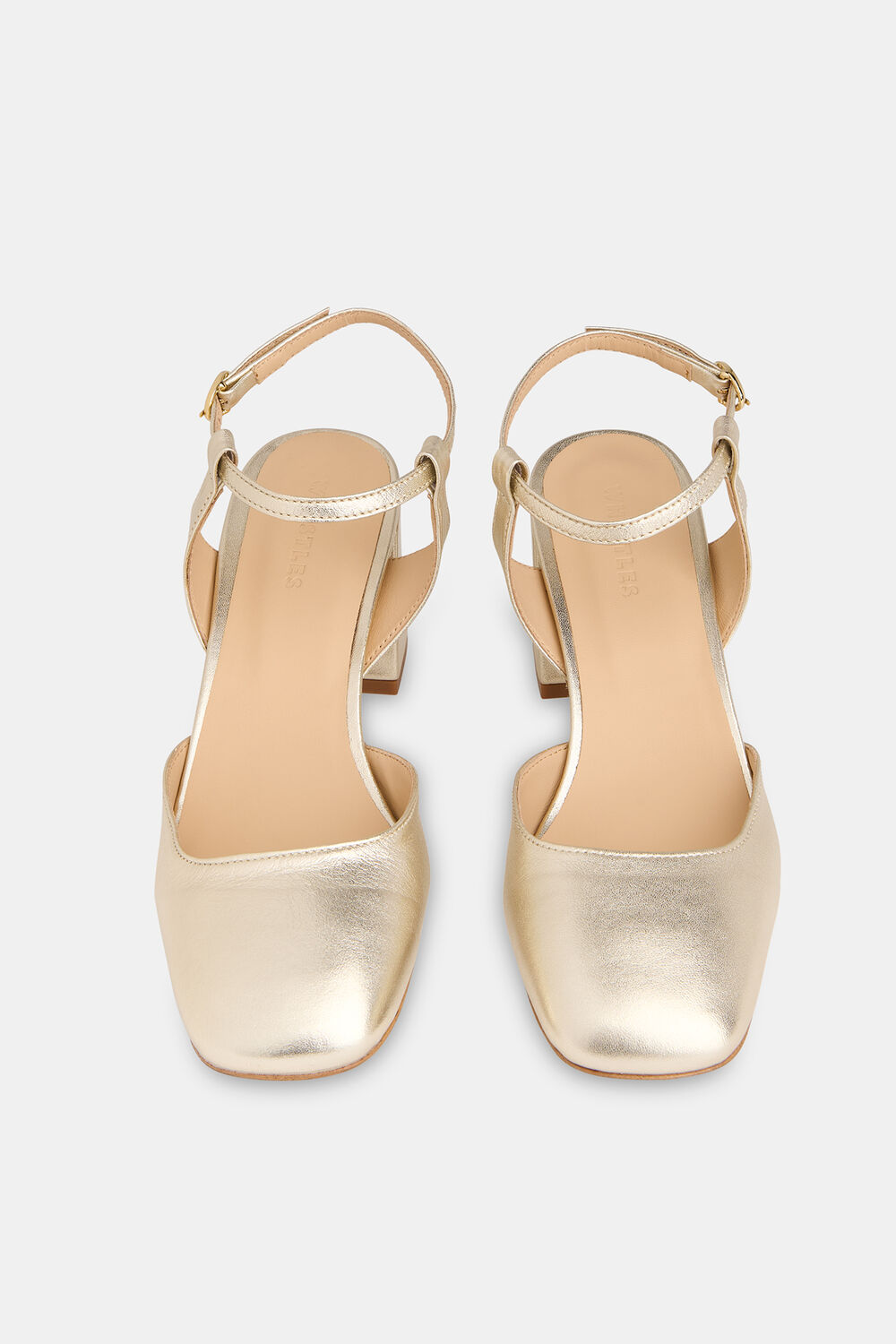 Gold Matilda Block Heel Shoe