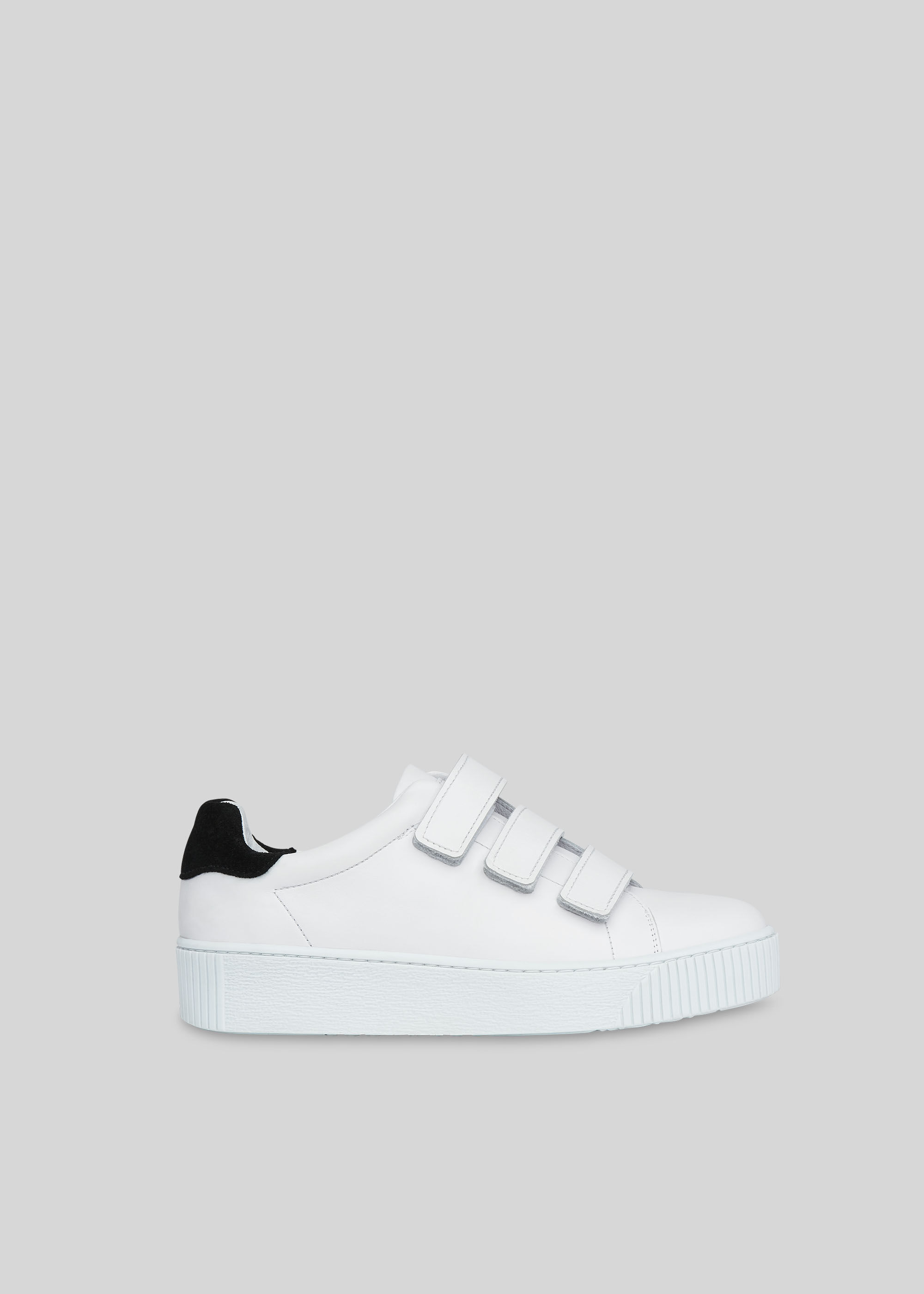 White leather velcro trainers new arrivals