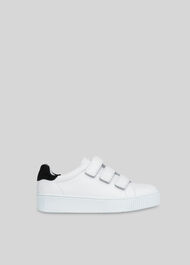 Flax Velcro Trainer White