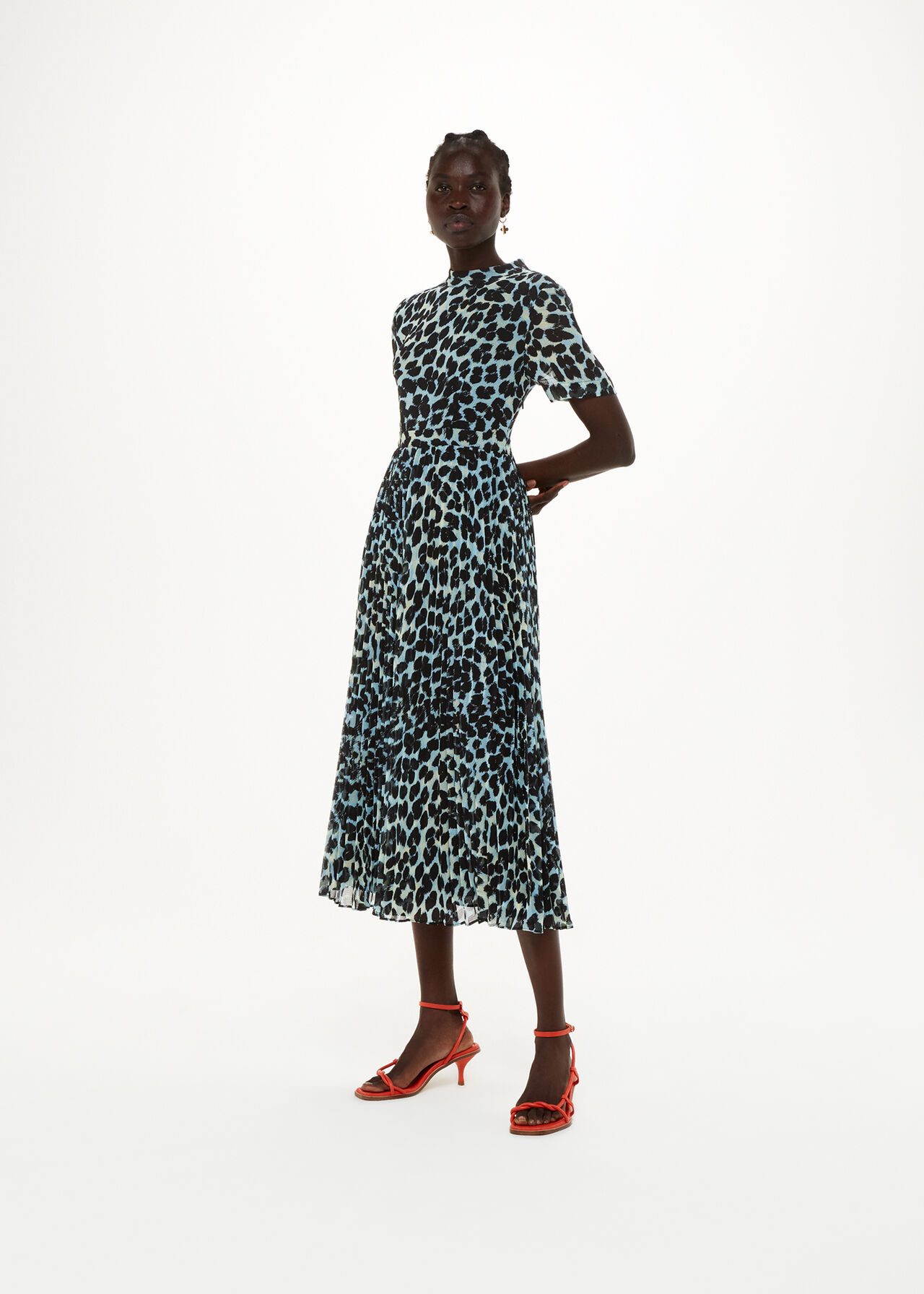 Multicolour Leopard Spot Cut Out Dress | WHISTLES | Whistles UK