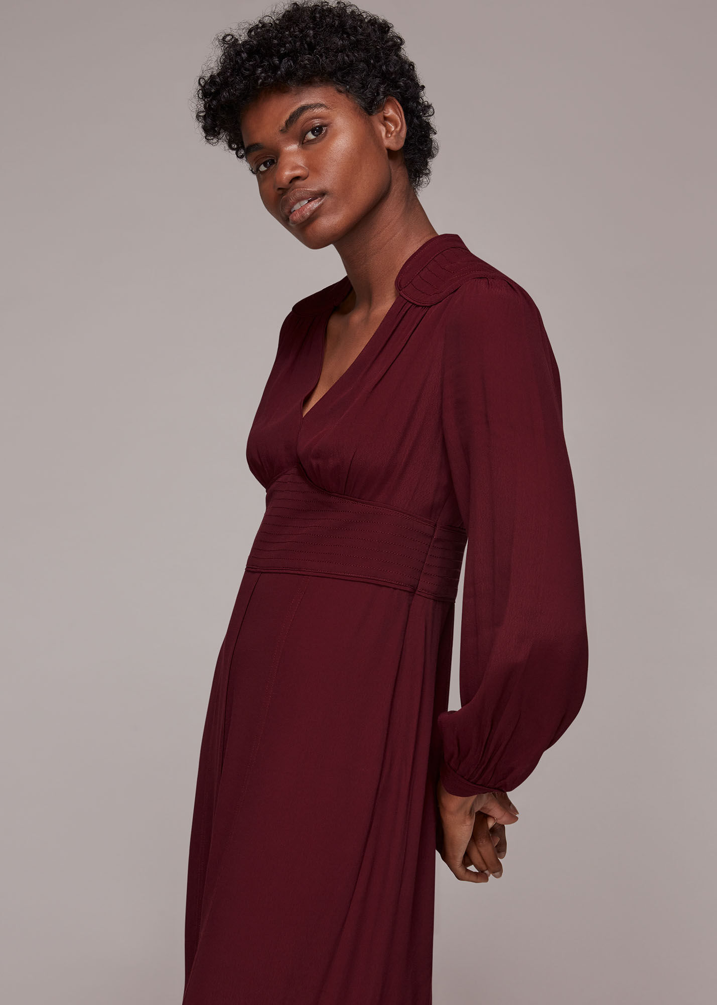 Whistles burgundy dress new arrivals